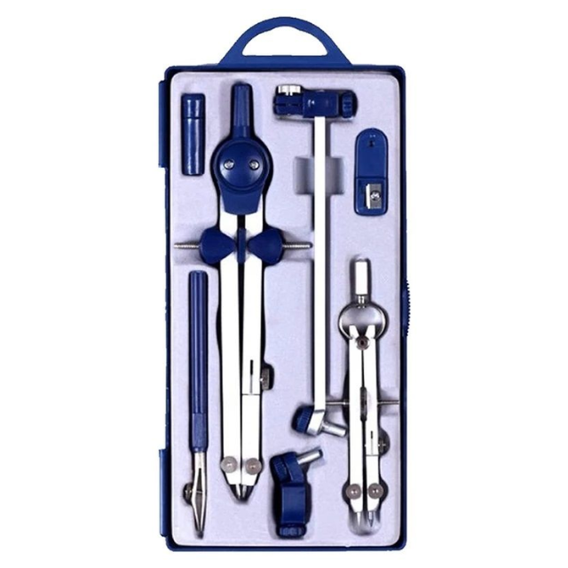 7pc Math & Geometry Tools Professional Drawing Compasses Set