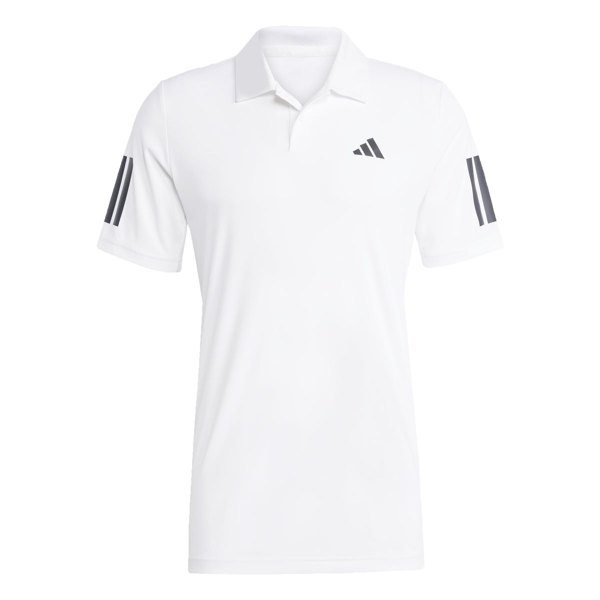 adidas Men's Club Tennis 3-Stripes Polo Shirt - White/Black