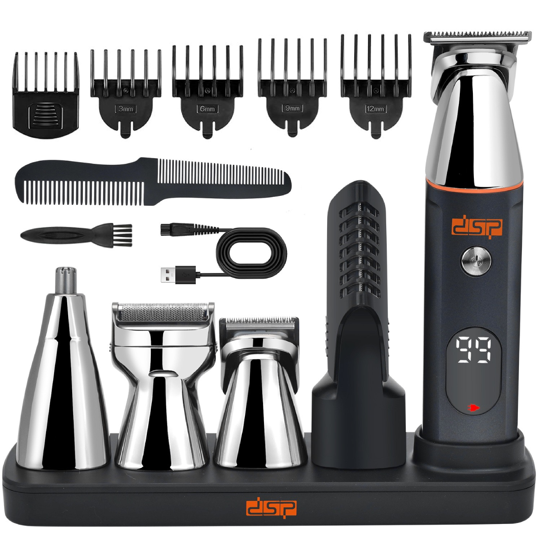 All-in-One Beard Trimmer Hair Clipper Cordless Multi Head Grooming Kit
