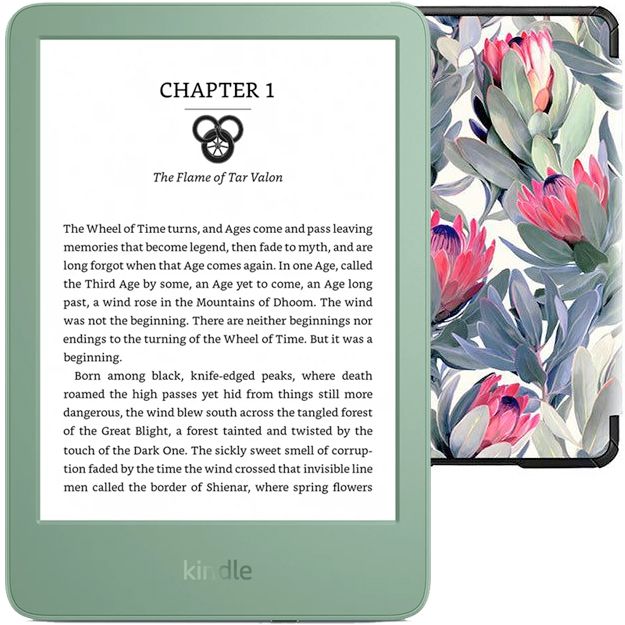 Amazon Kindle 6" Wi-Fi 16GB Matcha (11th Gen 2024) With Protea Cover