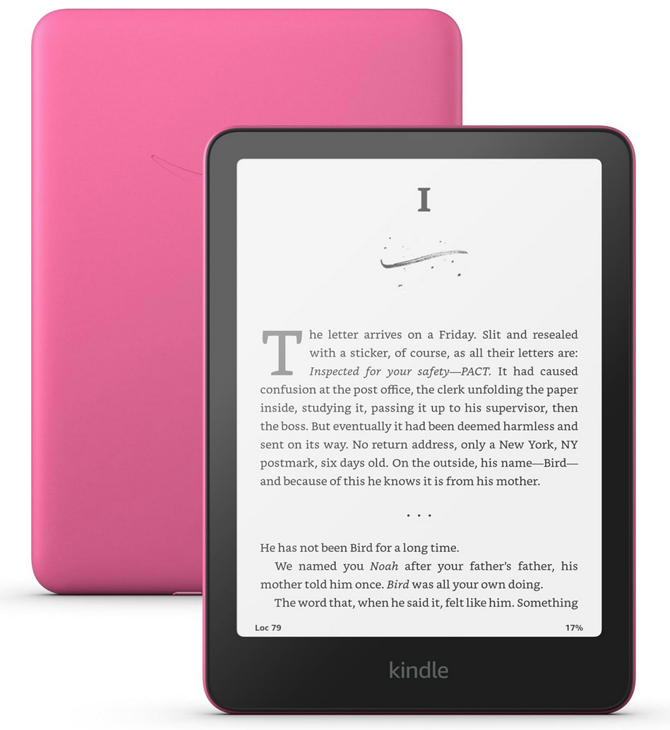 Amazon Kindle Paperwhite 7" WiFi 16GB With S/O (12th Gen 2024 Model) - Raspberry