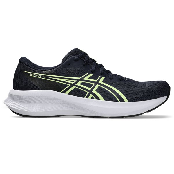 ASICS Men's PATRIOT 14 Road Running Shoes - MIDNIGHT/ILLUMINATE YELLOW