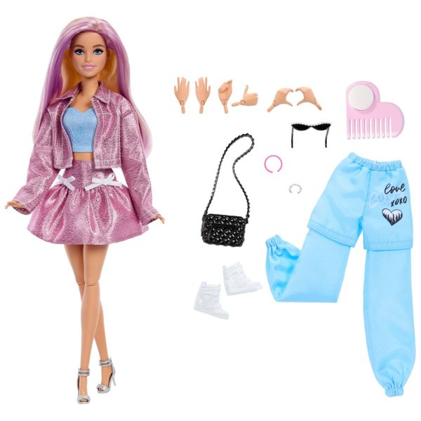 Barbie Deluxe Style Doll in Metallic Pink Barbiecore Skirt