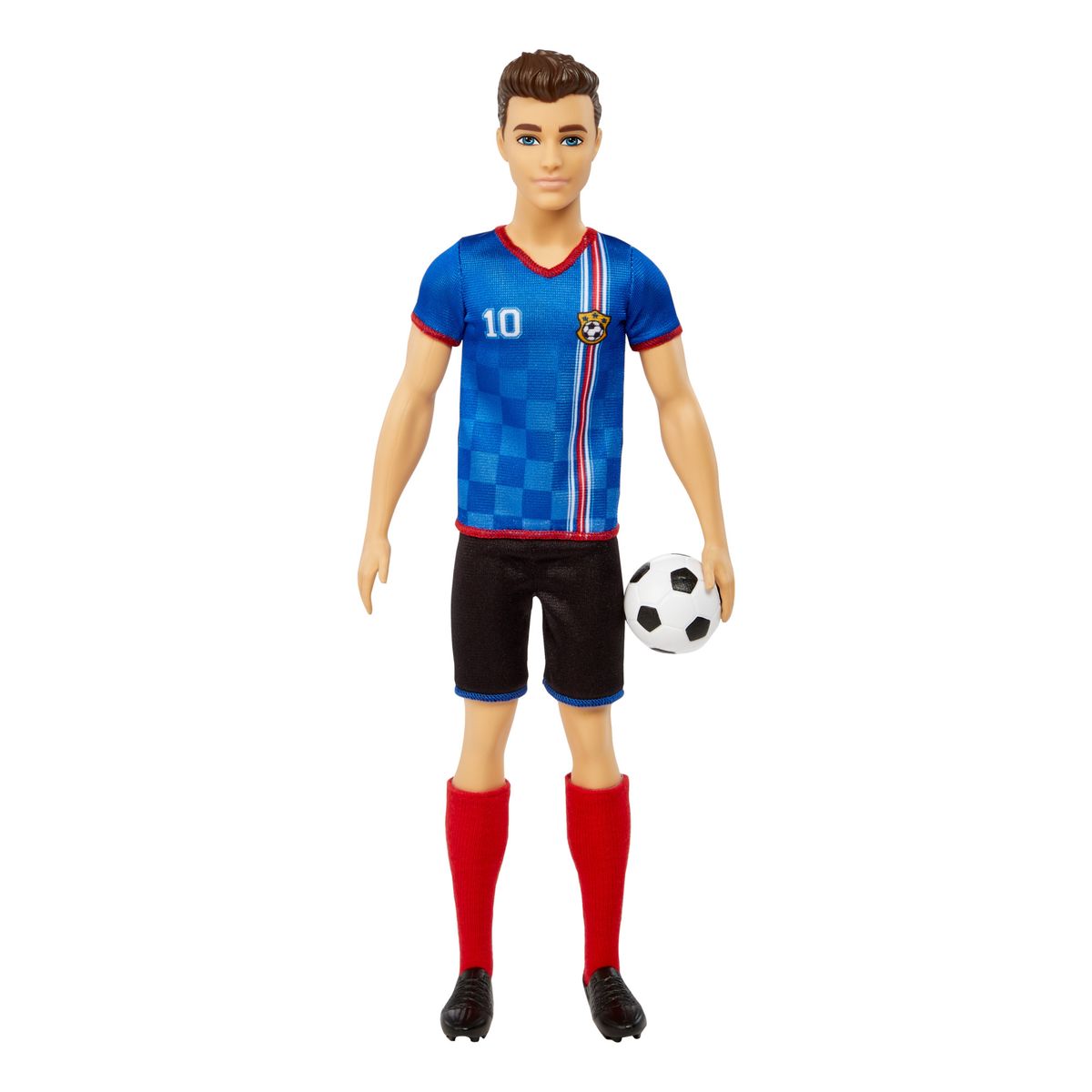 Barbie Ken Soccer Doll - Cropped Hair - Colorful #10 Uniform