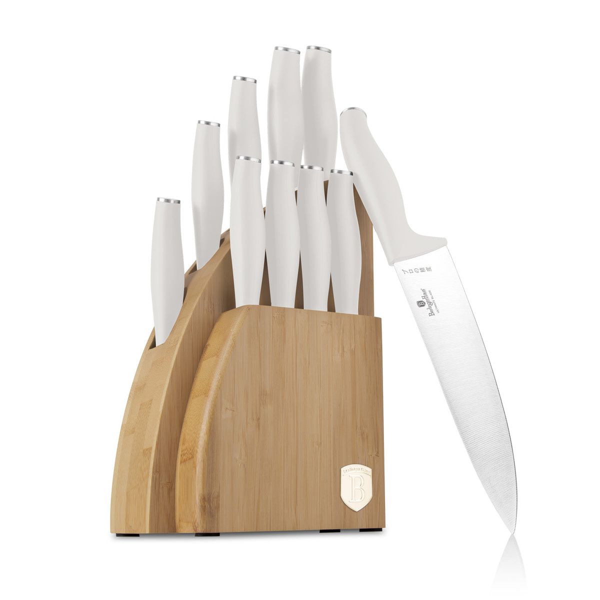 Berlinger Haus 10-Piece Stainless Steel Knife Set with Bamboo Stand