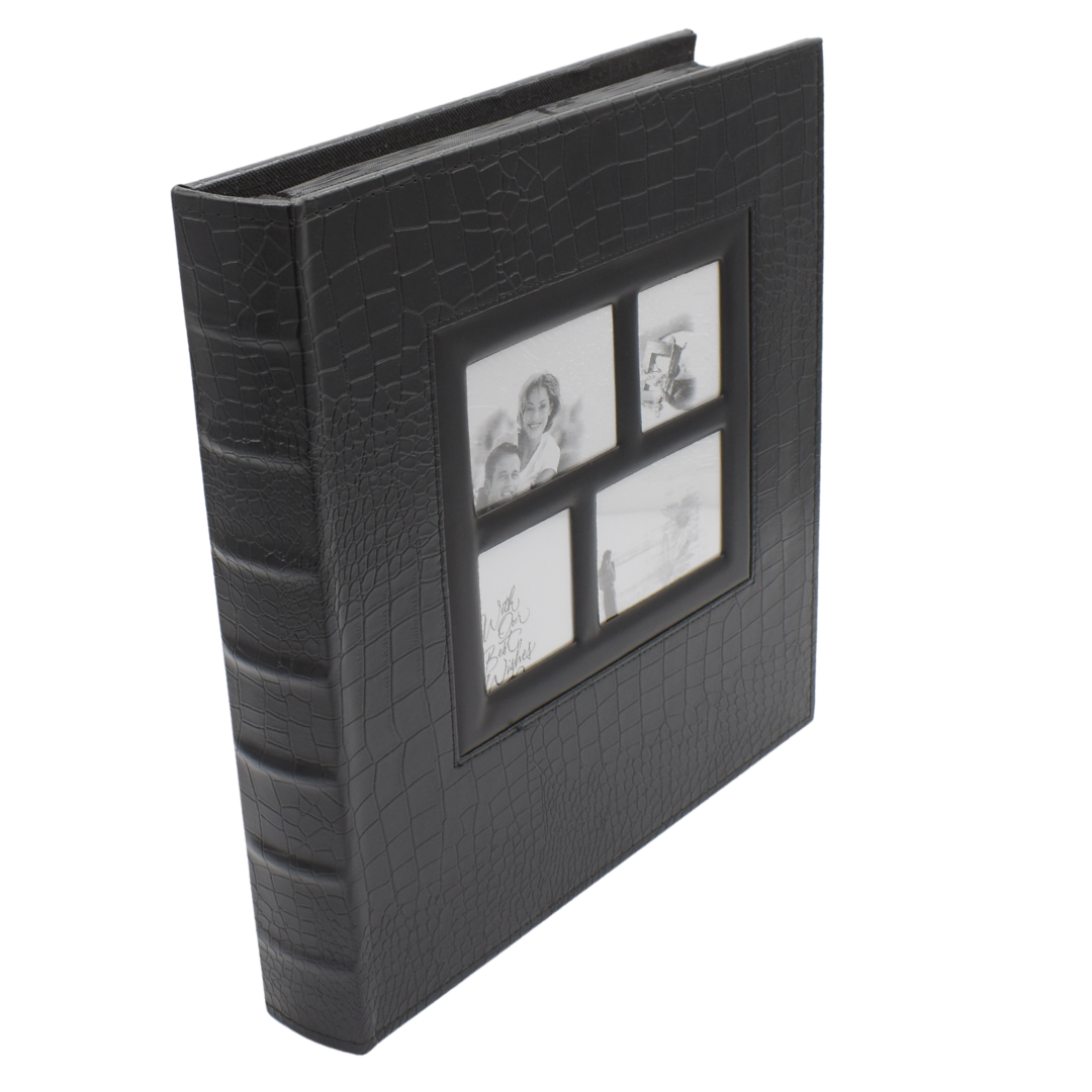 Bestby - PU Leather Photo Album for 600 4x6 Photos with DIY Cover Window