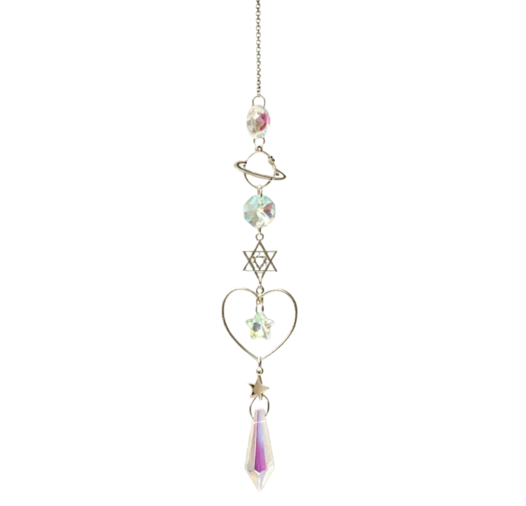Bltunoed Crystal Sun Catcher, Elegant Ornament, 38 cm, Assorted Colours