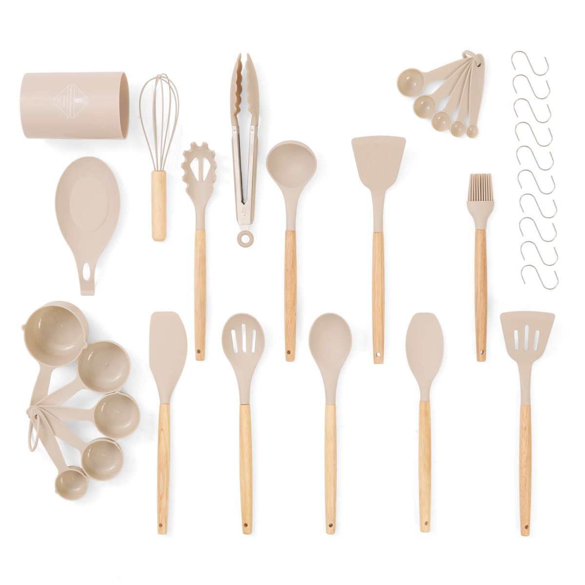Chenshia 33 - Piece Silicone Kitchen Utensils Set - Non Stick & Heat Resistant