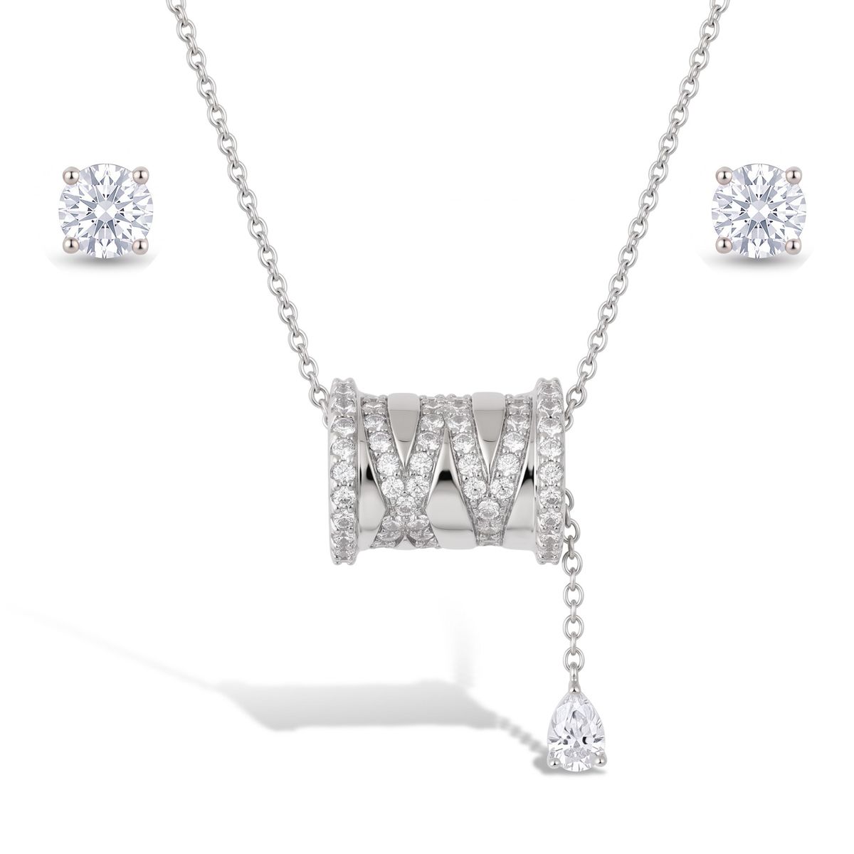 Civetta Spark Chelsea Necklace - with Swarovski Cubic Zirconia - Silver Plating
