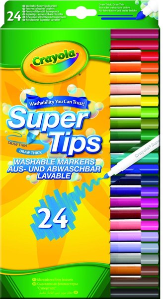 Crayola 24 Supertips Washable Markers