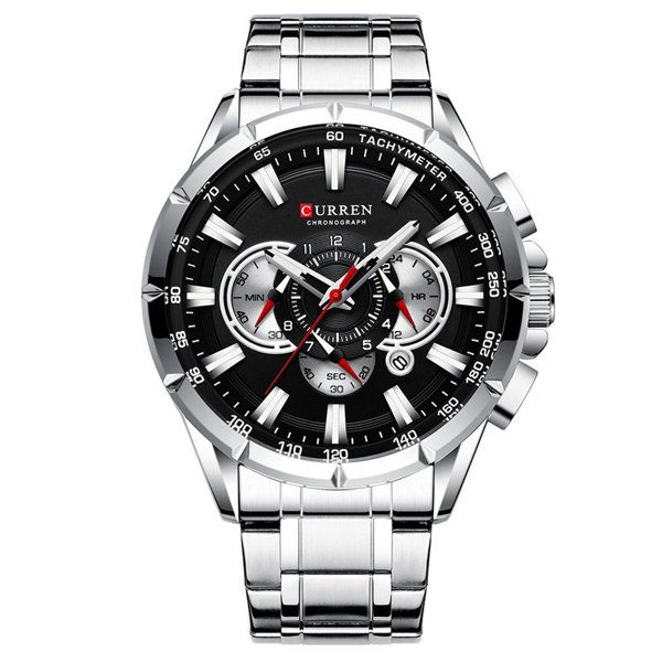 Curren 8363 Chronograph Men's Watch - Black