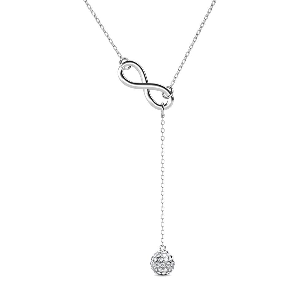 Destiny Infinity drop Necklace with Crystals from Swarovski
