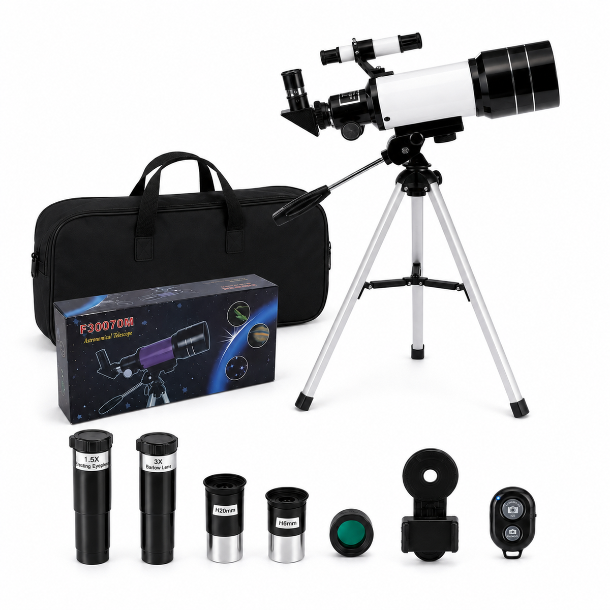 F300 70M Scientific Astronomical Telescope Set With Phone Adapter