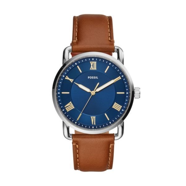 Fossil Copeland 42mm Three-Hand Luggage Leather Watch-FS5661