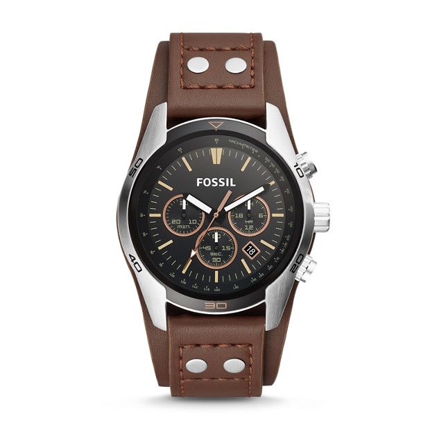 Fossil Men's Coachman Brown Leather Watch - CH2891