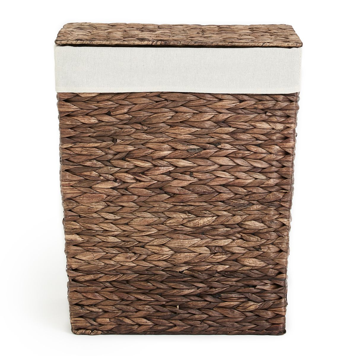 George & Mason - Woven Brown Hyacinth Laundry Bin - Large