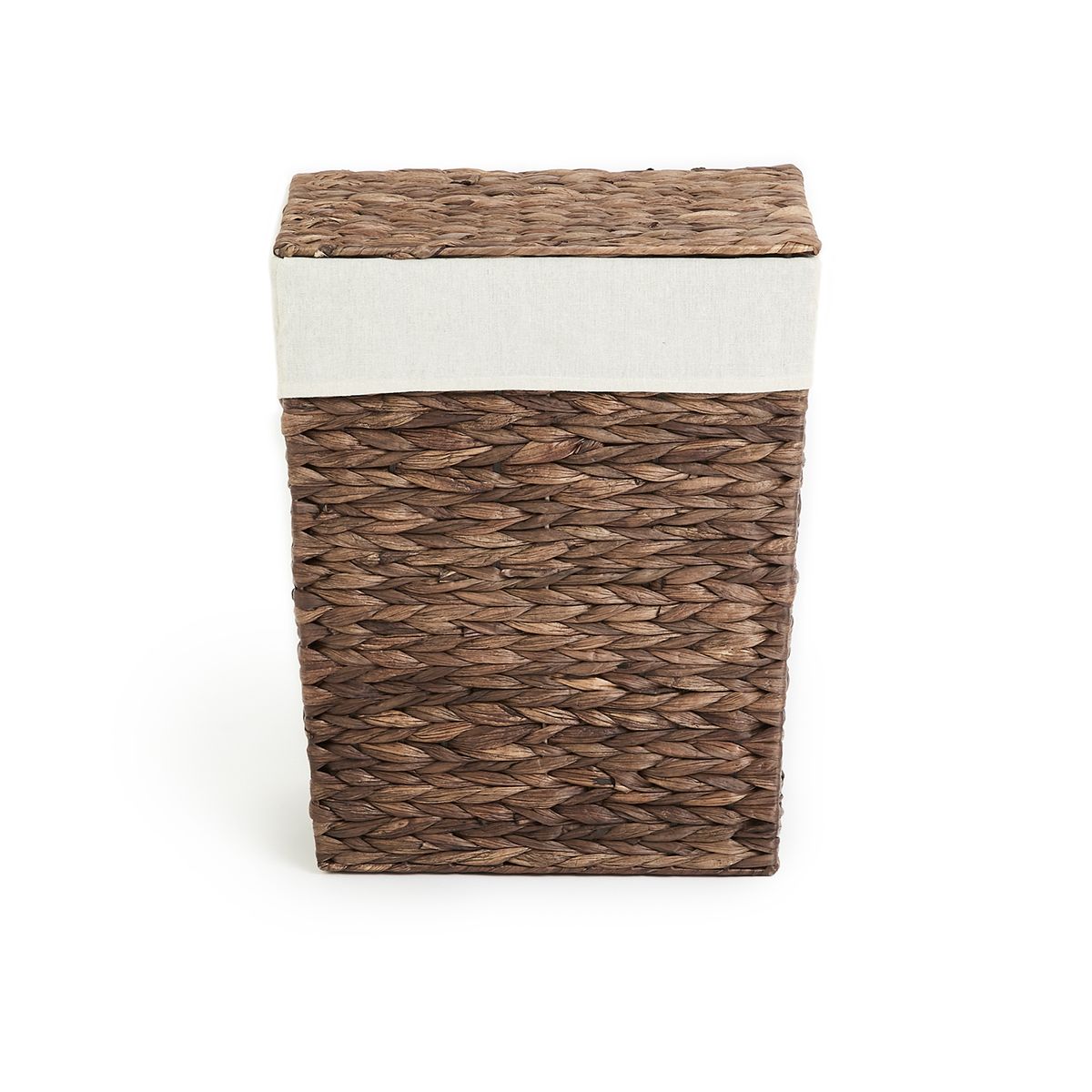 George & Mason - Woven Brown Hyacinth Laundry Bin - Small