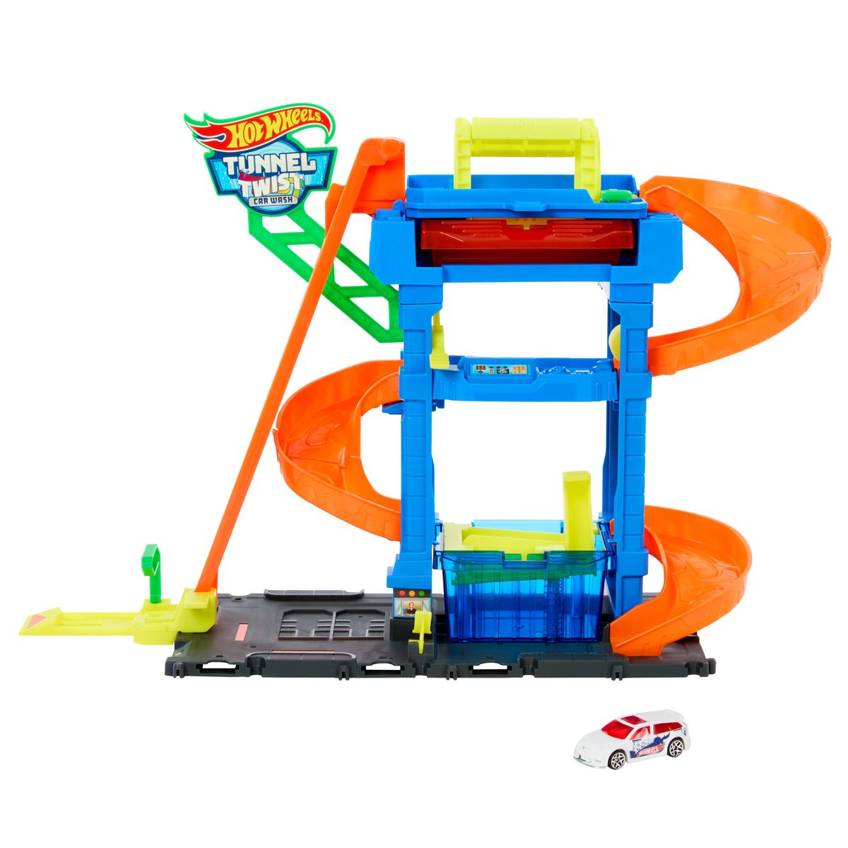 Hot Wheels City Tunnel Twist Car Wash and 1:64 Color Shifters Vehicle