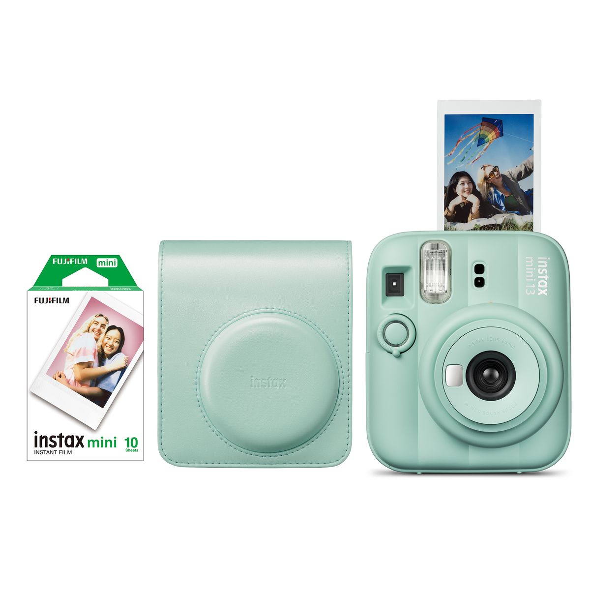 INSTAX Mini 13 Instant Camera + Case + Film - Lagoon Green