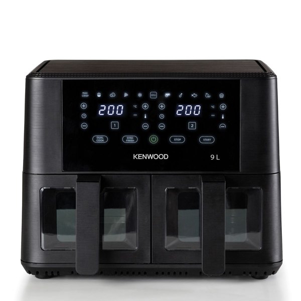 Kenwood - 9L kHealthy Dual Basket Air Fryer with Window- HFG95.000BK