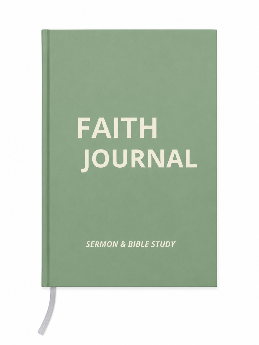 Know Thy Word A5 Hardcover Faith Journal for Bible Study & Sermon Notes - Green