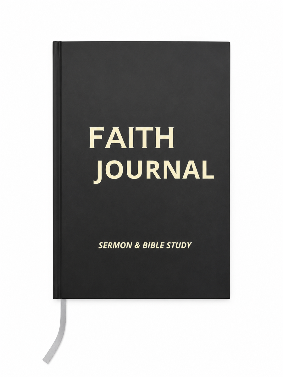 Know Thy Word A5 Hardcover Faith Journal for Bible Study & Sermon Notes - Black