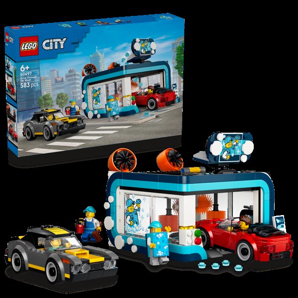 LEGO® City Drive-Through Car Wash - Building Kit 60497