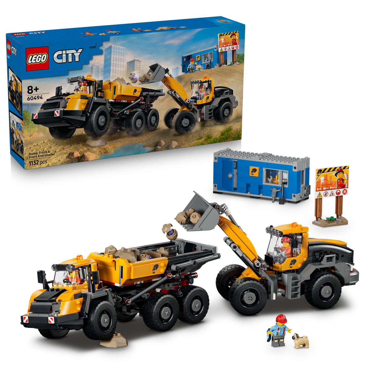 LEGO® City Dump Truck & Front End Loader - Construction Toy 60494