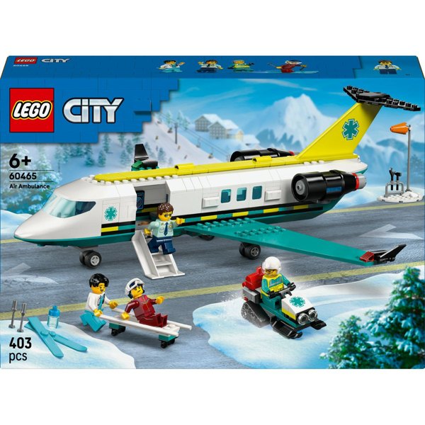 LEGO® City Emergency Air Ambulance Airplane, Airplane Toy Building Set 60465