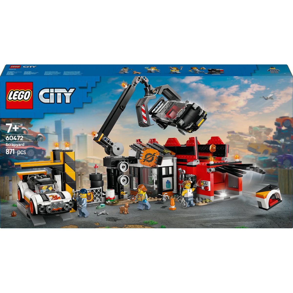 LEGO® City Scrapyard with Cars, Salvage Worker Toy for Ages 7 Plus 60472