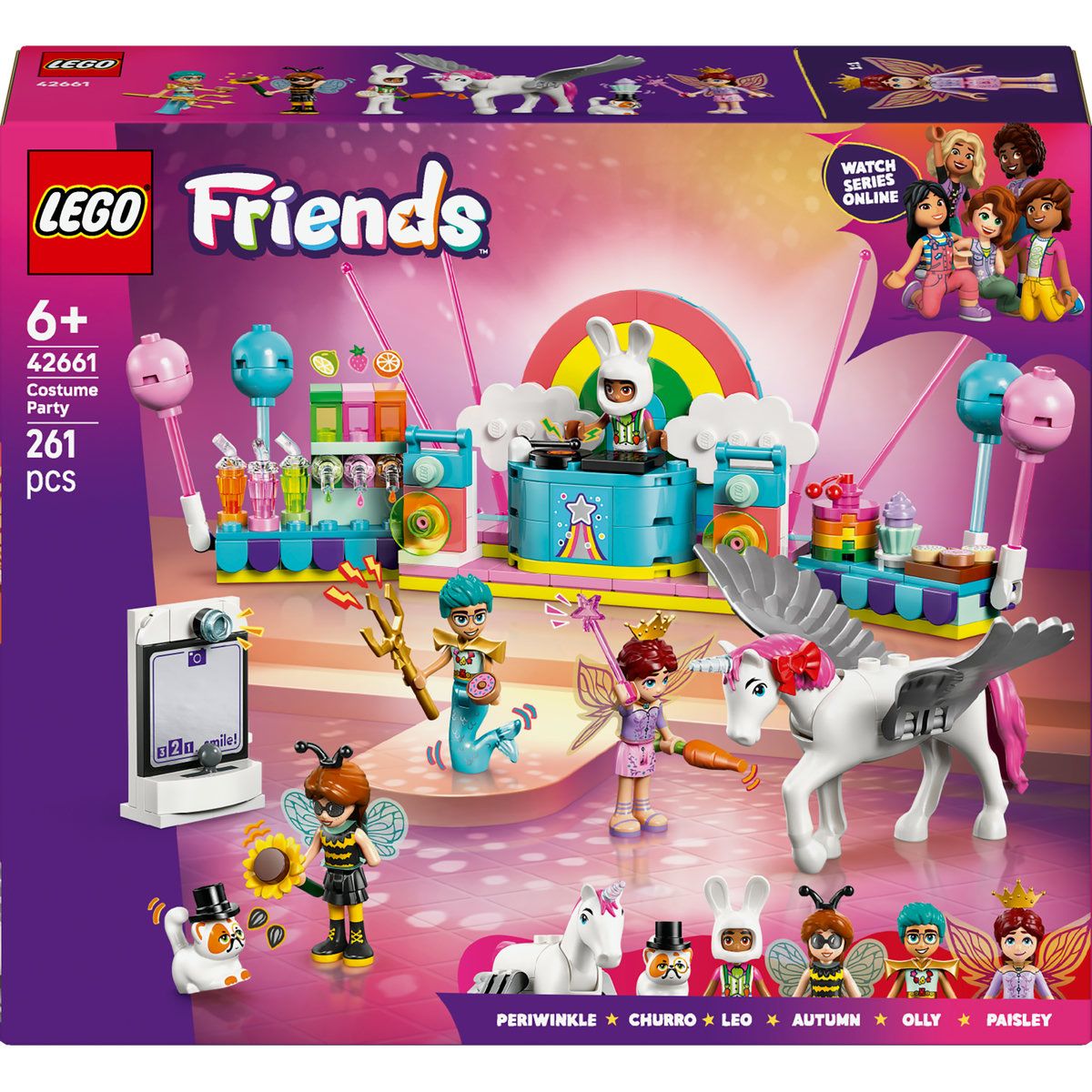 LEGO® Friends Costume Party with Unicorn & Fairy Pretend-Play Building Kit 42661