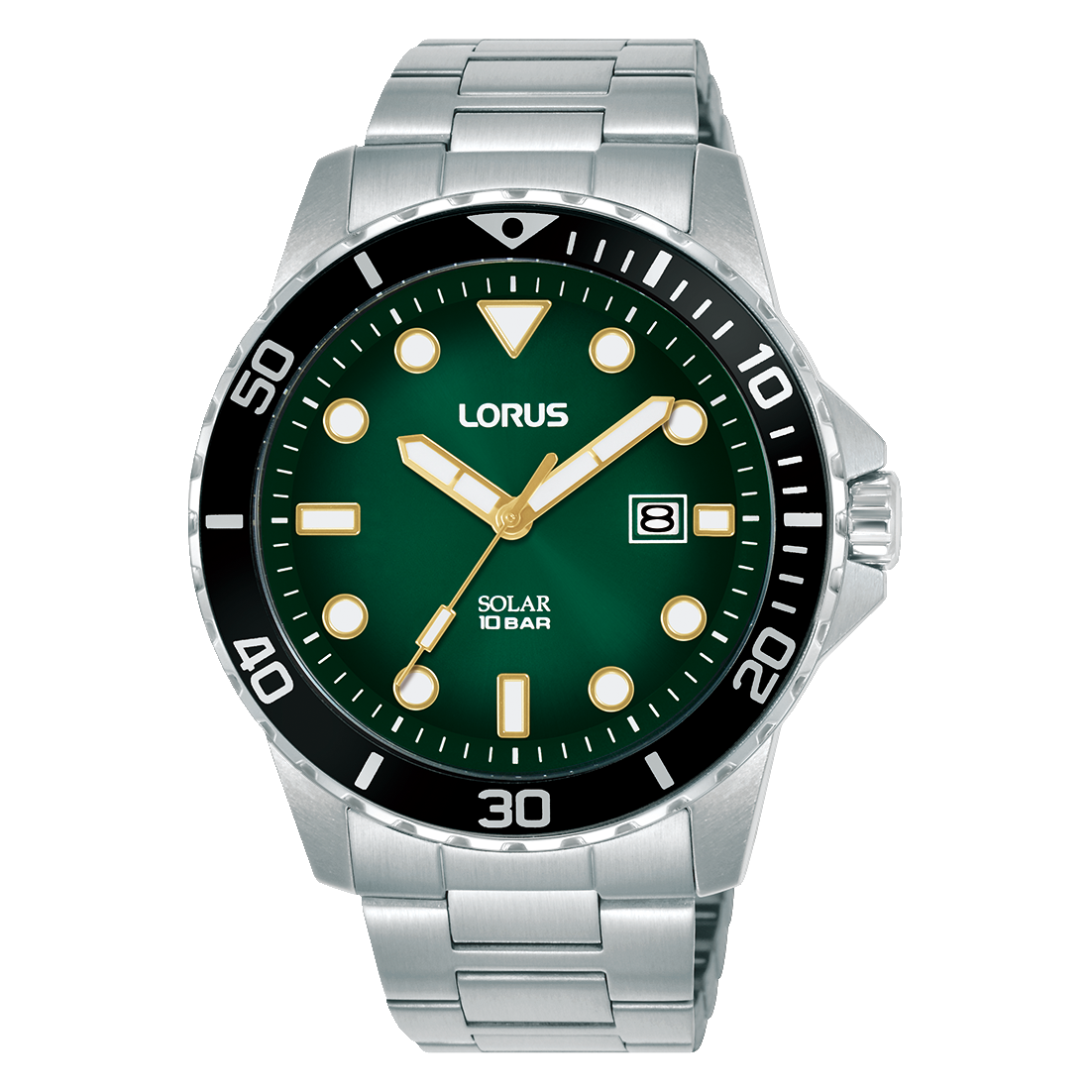 Lorus Men's Solar Watch with Stainless Steel Bracelet - RX305BX9