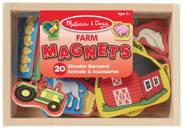 Melissa & Doug Wooden Farm Magnets (20 Magnets)