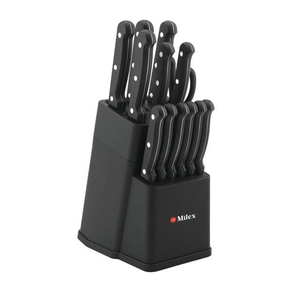 Milex 14-Piece Knife Block Set - Premium Stainless Steel Kitchen Knife Set