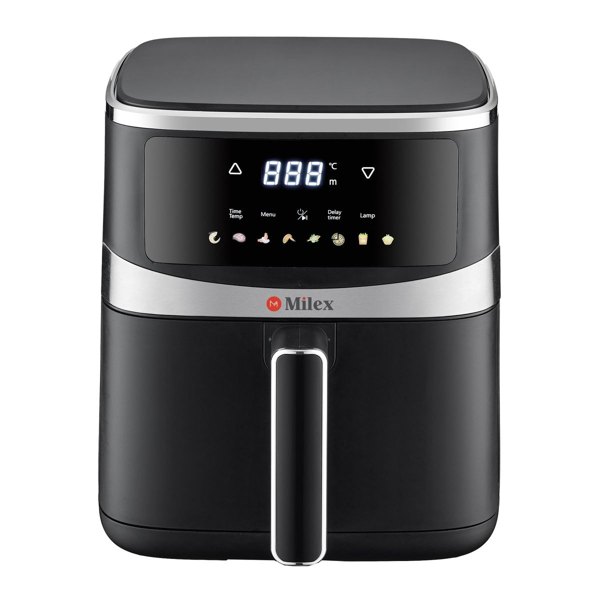 Milex 5.5L Compact Air Fryer - 1500W Stainless Steel Digital Air Fryer