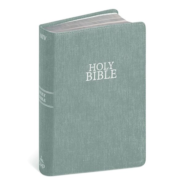 NIV Giant Print Luxury Linen Feel Calm Green Bible