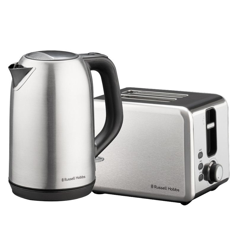 Russell Hobbs Everyday Stainless Steel Kettle and Toaster Set - Stainless Steel