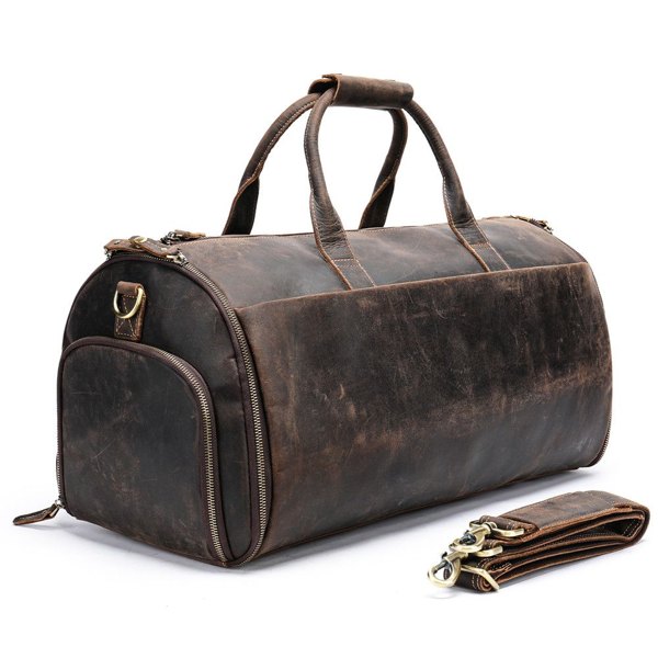 SA Classy - Genuine Leather Travel Duffel Bag Sports Gym Luggage Bag 4026