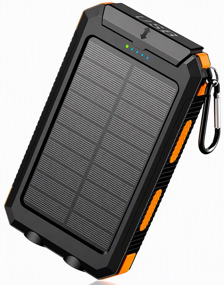 Solar Charger Power-Bank 20000mAh Portable Charger Dual USB Port Fast