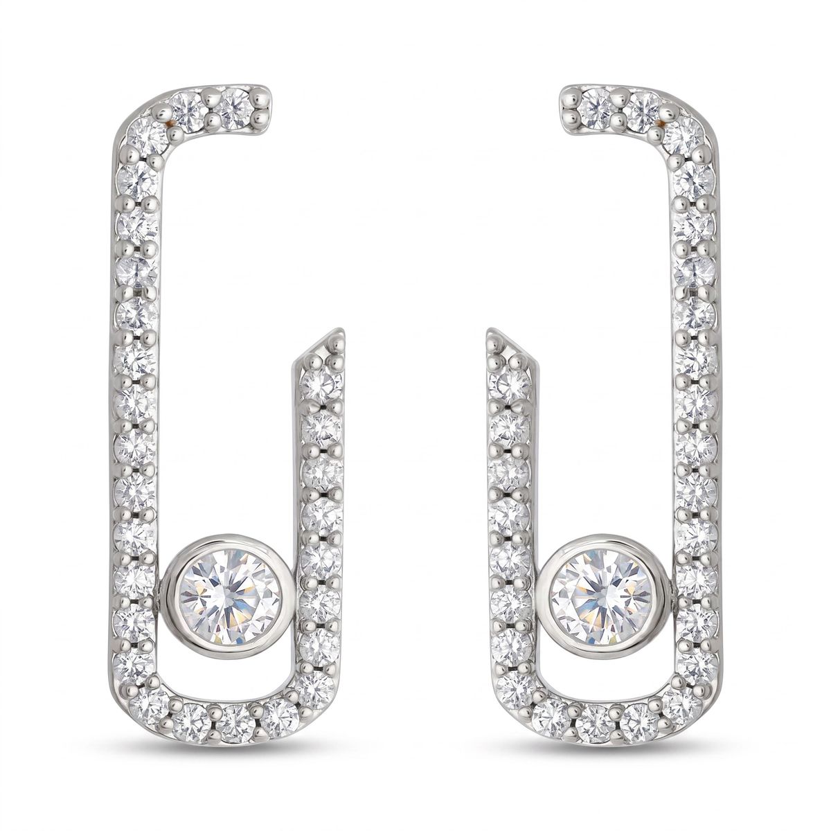 Stella Luna Gigi Earrings- Swarovski Cubic Zirconia - Silver Plating