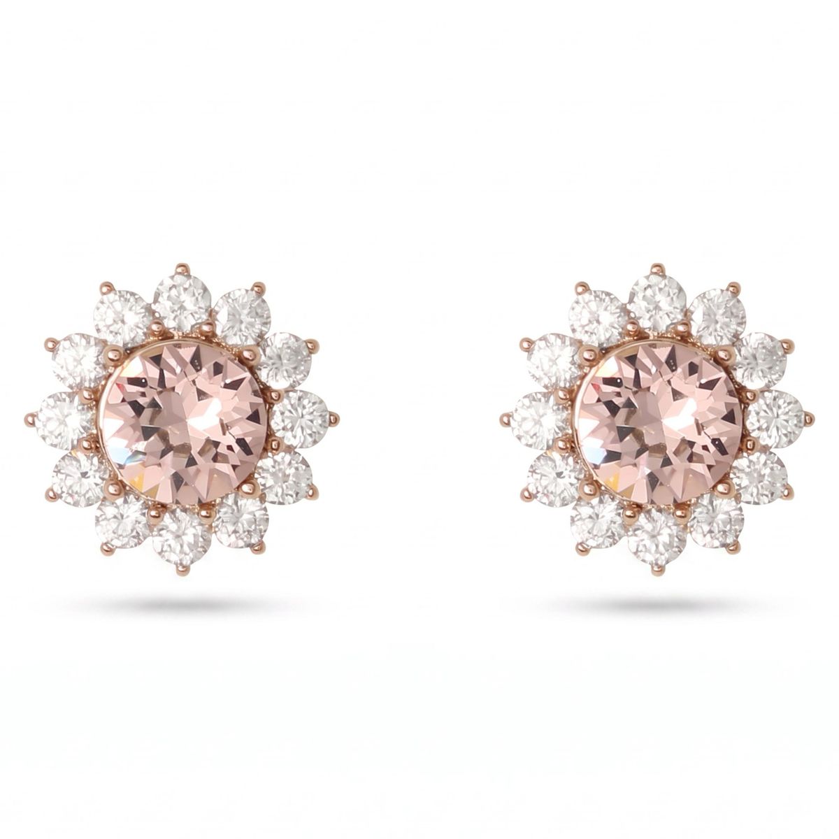 Stella Luna Mia earrings - With Swarovski Vintage Rose Crystal Rosegold