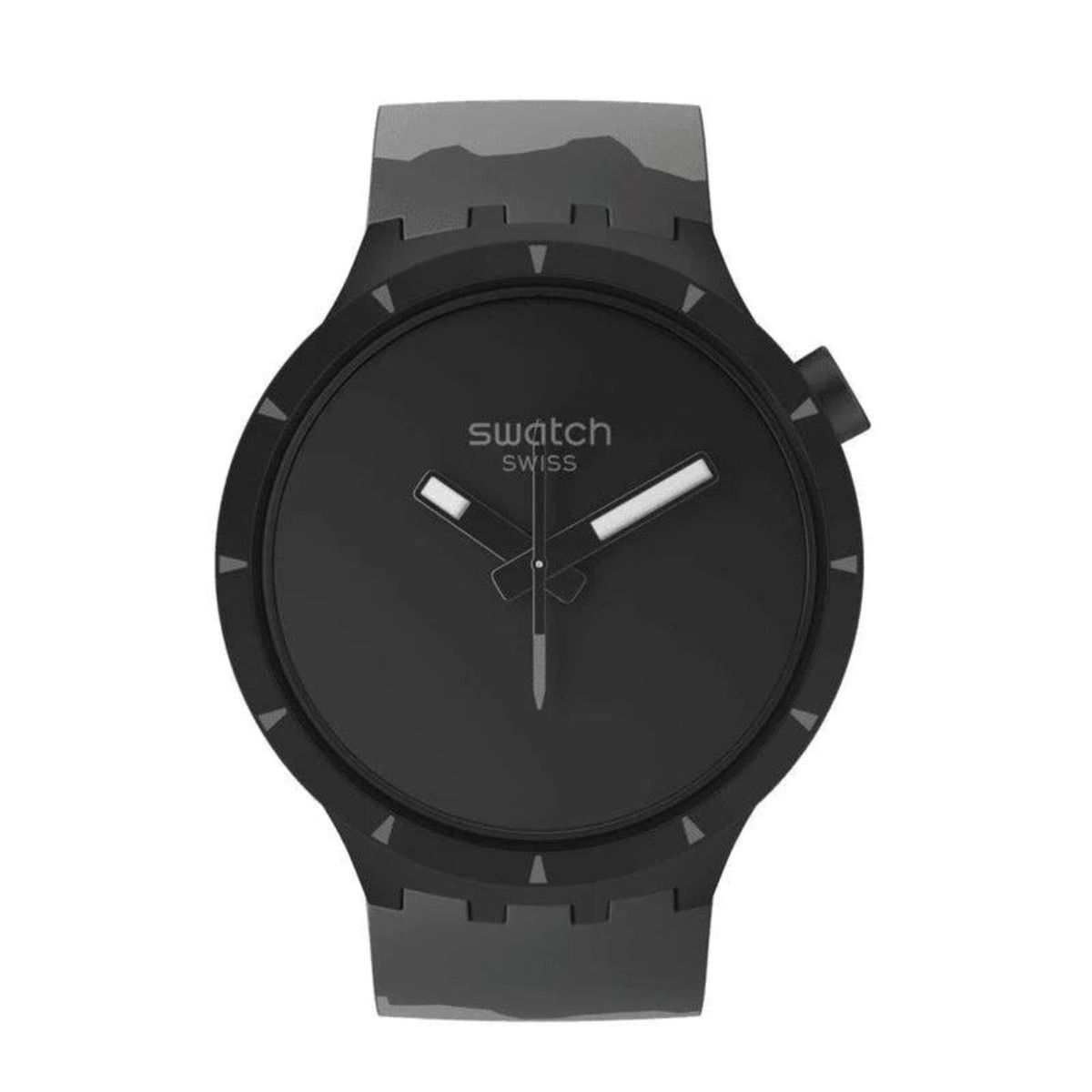 Swatch - Big Bold Bioceramic Basalt Black Unisex Rubber Watch - SB03B110