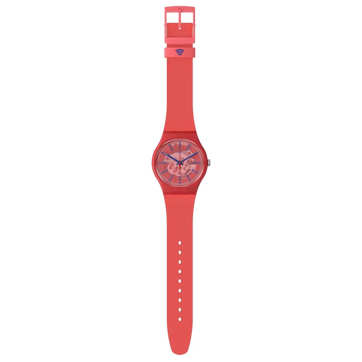 Swatch - Redder Than Red Pay Red Unisex Rubber Watch - SO29R107-5300