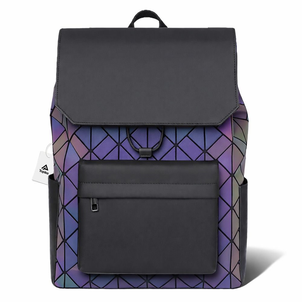 Topika Laptop Backpack, Fluorescent Color Reflective Travel Bag