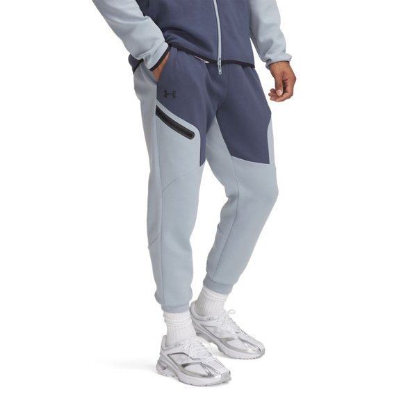 Under Armour Men's Unstoppable Fleece Training Joggers - Downpour Gray / Harbor Blue / Black