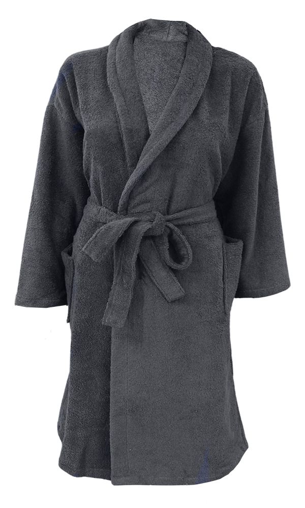 Unisex 100% Cotton Bathrobe 450GSM Towelling Gown Soft Absorbent Luxury - Castlerock