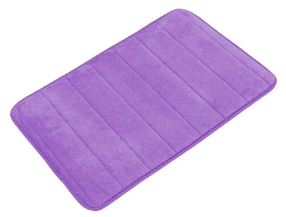 Wonder Towel Luxury Memory Foam Bath Mat Quick Dry Non Slip Purple XL